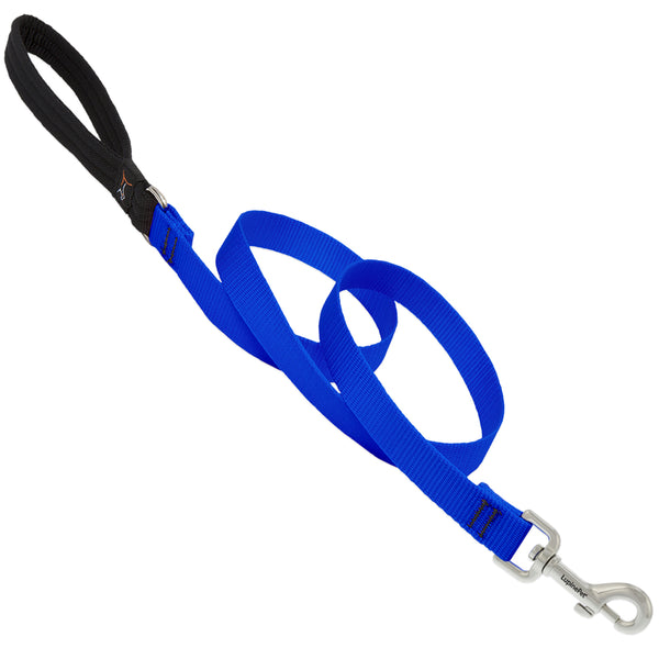 Correa para perros de nailon azul y azul de LupinePet Basic Solids