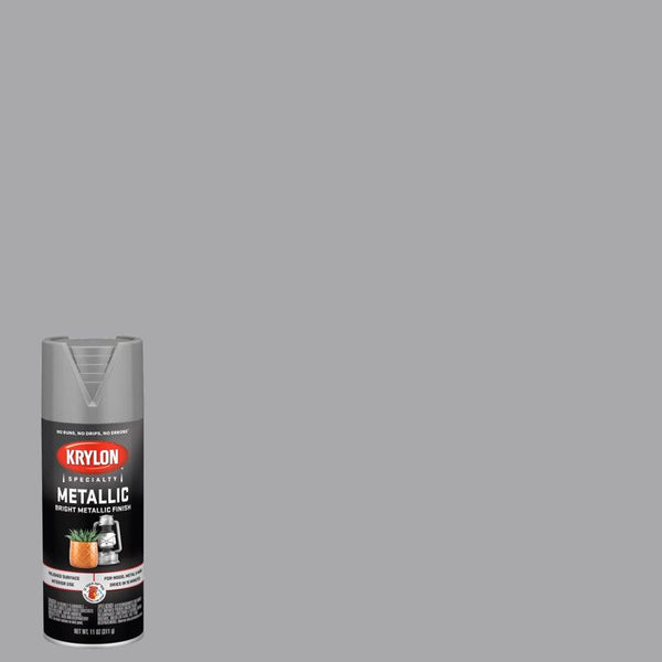 Krylon Metallic Chrome Aluminum Metallic Spray Paint 12 oz. (Pack of 6)