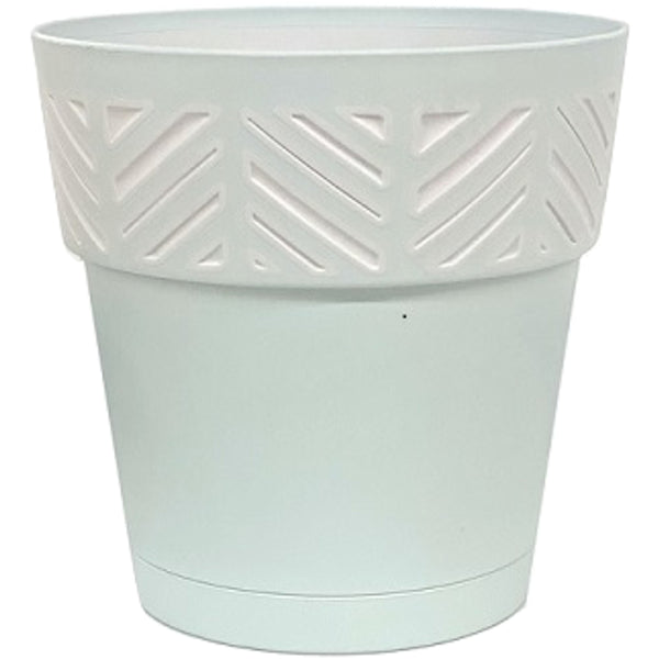 Deroma Mosaic 9.85 in. H X 10 in. D Resin Vaso Save Planter Mint