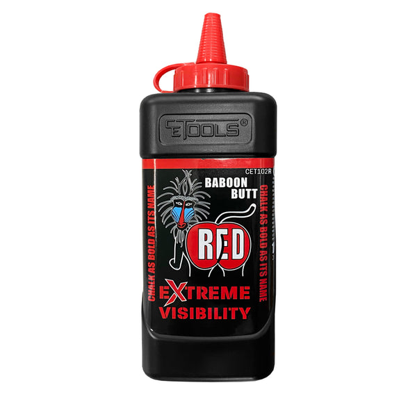 CE Tools - Tiza en polvo semipermanente de extrema visibilidad, 10 oz, color rojo, paquete de 1