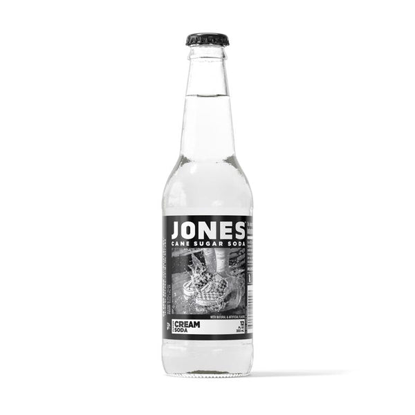 Jones Soda Cream Soda de azúcar de caña, 12 oz, paquete de 1 (paquete de 24)