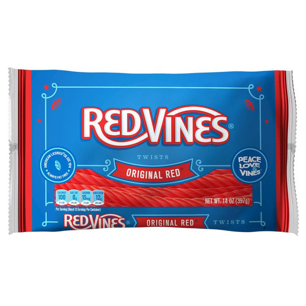 Red Vines Original Red Licorice 14 oz (Pack of 12)