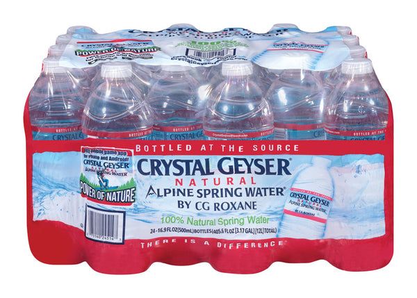 Crystal Geyser Alpine Spring Water Bottled Water 0.5 L (Pack of 84)