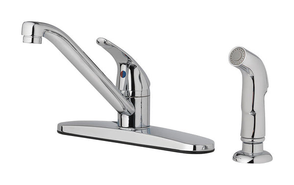 Grifo de cocina cromado monomando OakBrook Essentials con rociador lateral incluido