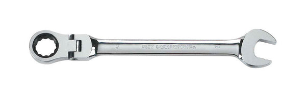 LLAVE DE ENGRANAJES 11/16 pulg. Llave combinada de cabeza flexible SAE de 12 puntas de 8,86 pulg. de largo 1 pieza