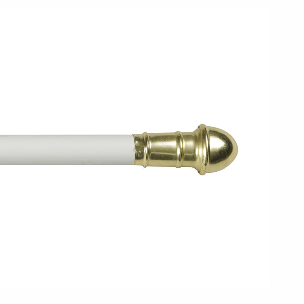 Kenney White Dresden Cafe Rod 28 in. L X 48 in. L