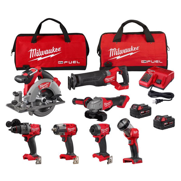 Kit combinado de 7 herramientas sin escobillas y sin cable M18 FUEL de Milwaukee