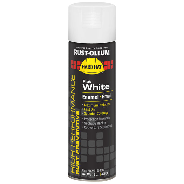 Rust-Oleum Indoor and Outdoor Flat White Enamel Spray Paint 15 oz (Pack of 6)