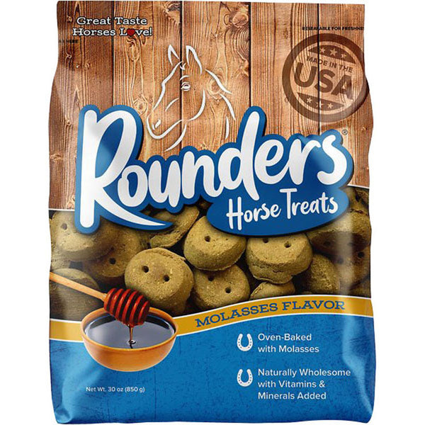 Rounders Horse Treats, melaza, 30 oz.