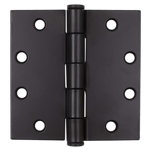 Commercial Grade Plain Bearing Hinge, 4-1/2 Inches, Square Corner, .134 Gauge, Matte Black by Stone Harbor Hardware