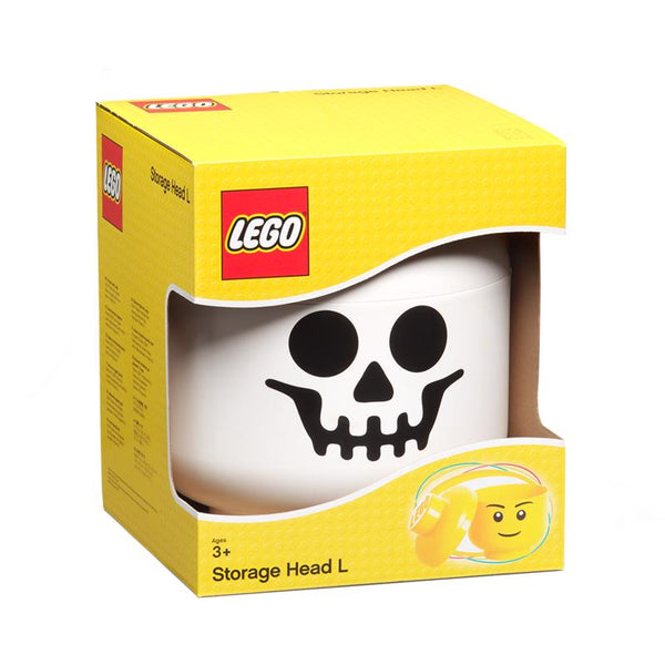 Cabeza de almacenamiento de esqueleto LEGO ABS/polipropileno blanco 1 pieza
