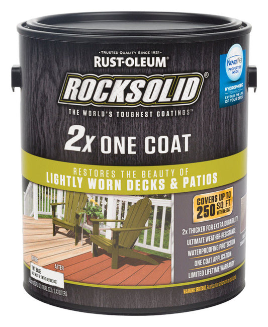 Rust-Oleum RockSolid 2X Solid Stain Solid Tintable Tint Base Deck Resurfacer 1 gal. (Pack of 2)