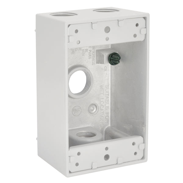 CAJA RESISTENTE A LA INTEMPERIE BLANCA