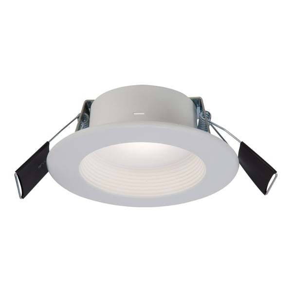 Foco empotrable LED sin cubierta de 4 in de ancho, blanco mate, serie RL4 de Halo, 8,7 W