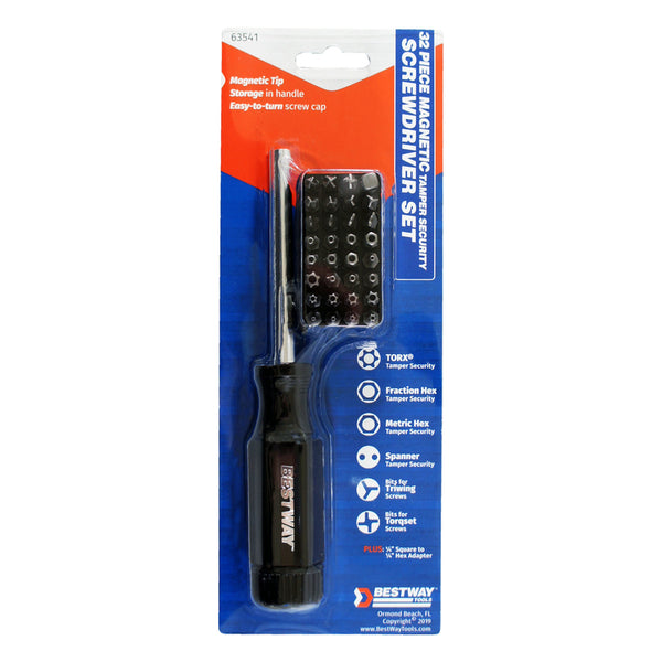 Best Way Tools 32 pc. Tamper Security Multi-Bit Screwdriver Set 8 in.