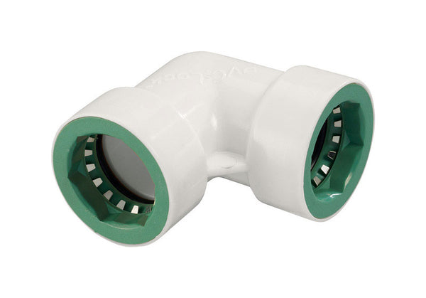 Codo de plástico de 3/4 pulg. de diámetro y 3/4 pulg. de empuje Orbit Pvc-Lock