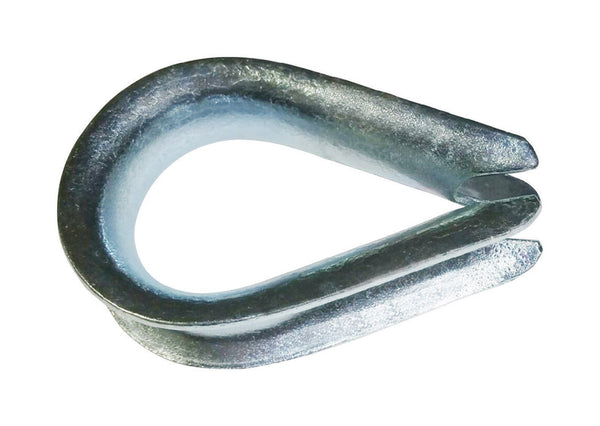 Baron Galvanized Steel 1/4 in. D Wire Rope Thimble 1-13/16 in. L