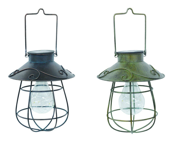Farol solar tradicional de hierro de 12,99 pulgadas Infinity, surtido (paquete de 8)