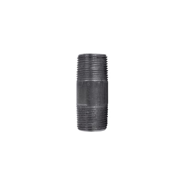 Boquilla de acero negra de BK Products de 3/4 pulg. MPT x 2-1/2 pulg. L (paquete de 5)