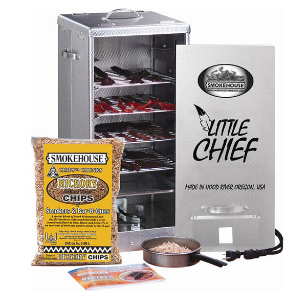 Parrilla y ahumador eléctrico Smokehouse Little Chief, color plateado