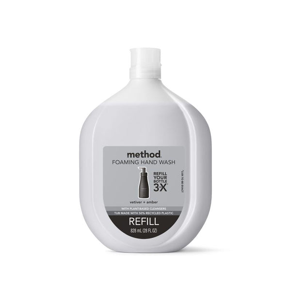 Jabón líquido para manos con aroma a vetiver y ámbar de Method, 28 oz