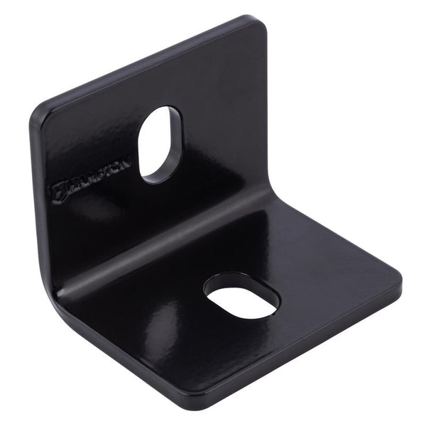 Soporte de esquina interior/exterior de acero negro Hampton de 2,4 pulg. de alto x 3 pulg. de ancho x 3/16 pulg. de profundidad