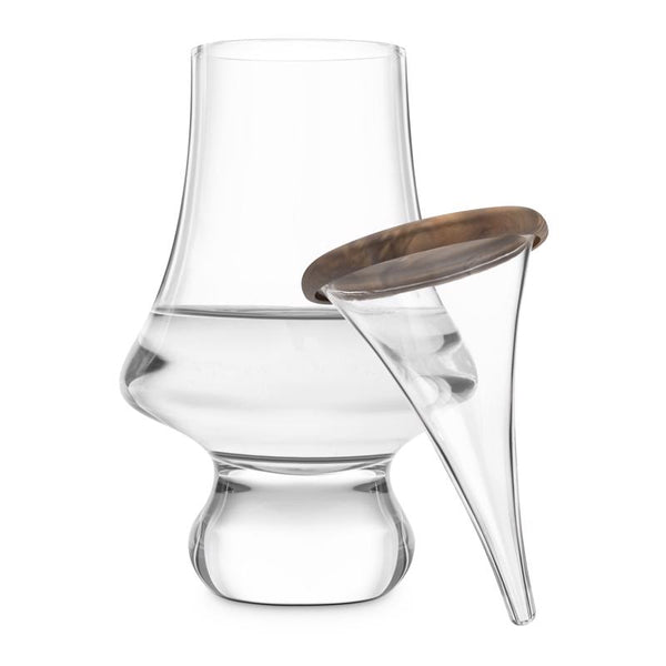 Juego de goteros para whisky de silicona y vidrio transparente de 6,5 oz Final Touch