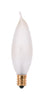 Bombilla incandescente Satco CA9 de 15 vatios E12 (candelabro), luz blanca suave, paquete de 1 (paquete de 25)