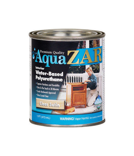 Aqua Zar 32511 1 Pint Clear Satin Aqua Zar Water Based Polyurethane