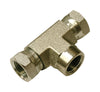 Adaptador hidráulico en T Apache Steel de 1/2 pulg. de diámetro exterior y 1/2 pulg. de profundidad, paquete de 1