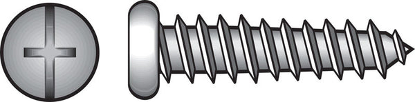 HILLMAN No. 10 X 1/2 in. L Phillips/Slotted Pan Head Sheet Metal Screws 100 pk