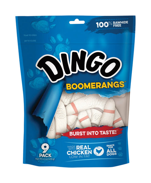 Dingo Boomerangs Chicken Treats For Dog 17.6 7.87 in. 9 pk