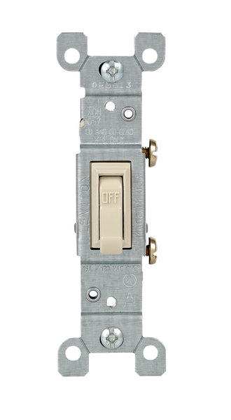 Leviton 15 amps Toggle Switch Ivory 1 pk (Pack of 10)