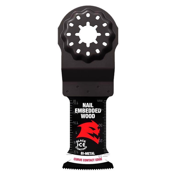 Diablo Starlock - Hoja oscilante de contacto curvo bimetálica de 1-1/4 pulg. de ancho, con clavos incrustados, paquete de 10 - Oferta de la semana