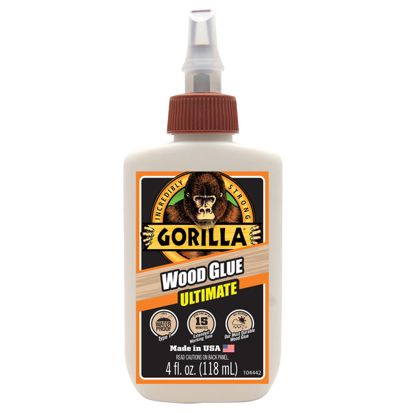 Pegamento para madera Gorilla Extra Strength, 4 oz (paquete de 6)