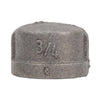 Tapa de hierro maleable negra MPT de 3/4 pulg. de BK Products (paquete de 5)