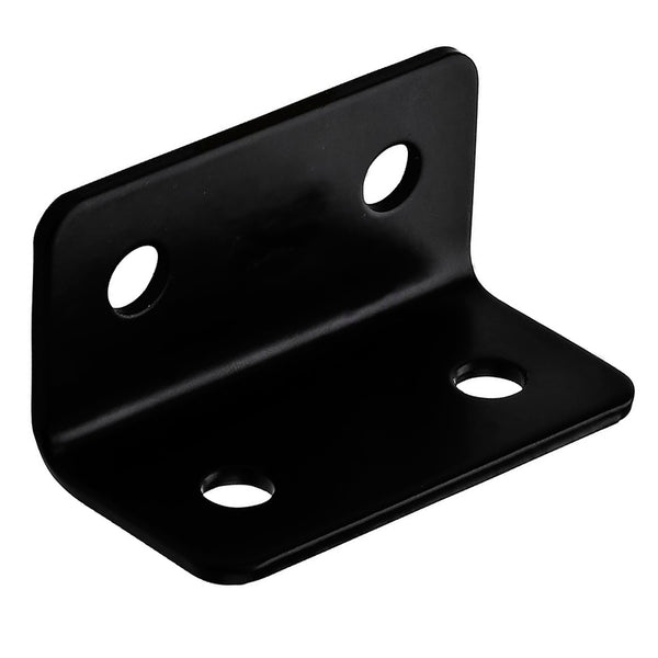 Hampton 1-5/8 in. H X 3 in. W X 1/8 in. D Black Steel Wide Corner Brace (Pack of 10)