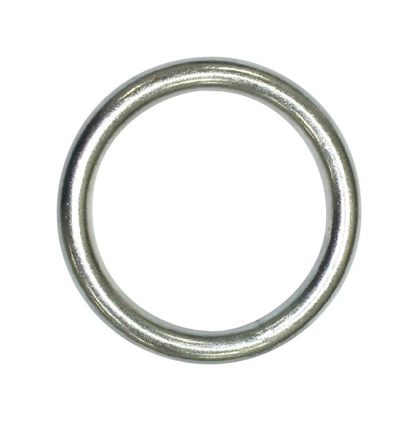 Baron Large Nickel Plated Silver Steel 2 in. L Ring 1 pk