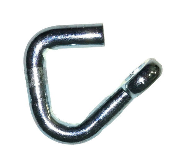 Gancho grande de acero plateado galvanizado Baron de 3/16 pulg. en L, 450 lb, 1 paquete