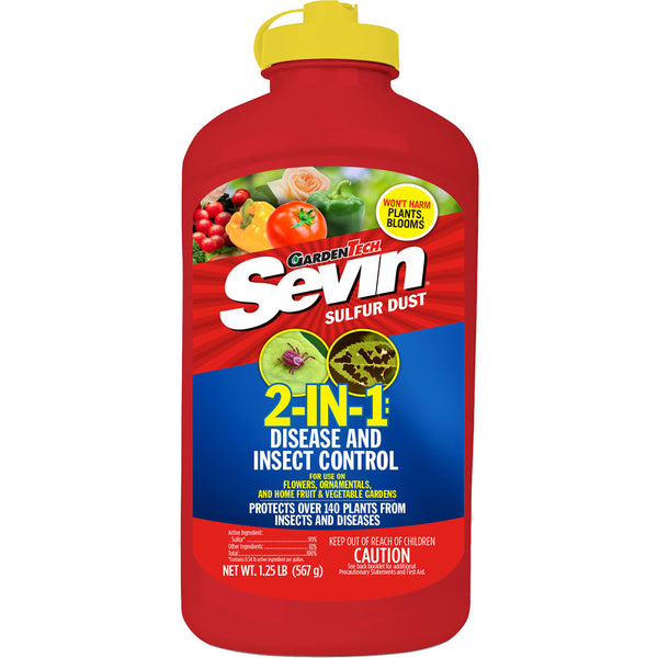 Polvo de azufre Sevin 2 en 1 para el control de enfermedades e insectos