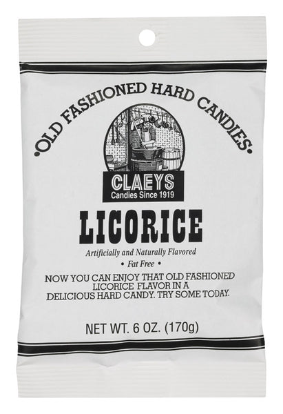 Caramelo duro de regaliz antiguo de Claeys, 6 oz
