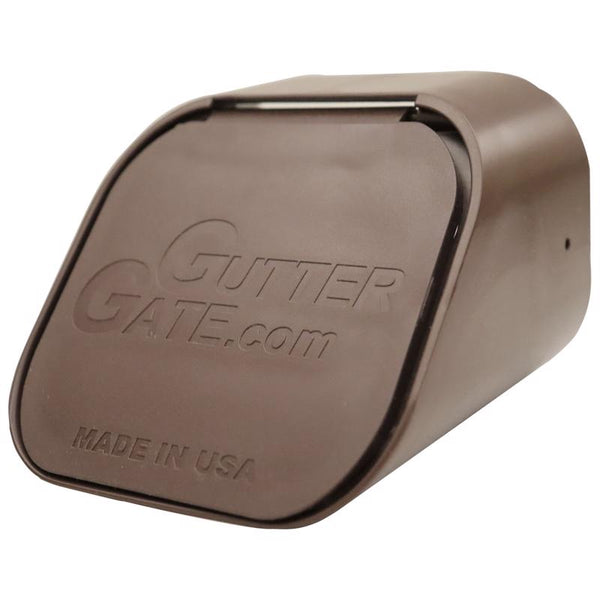 Adaptador de bajante rectangular de plástico marrón GutterGate de 2 pulg. de alto x 2 pulg. de ancho x 3 pulg. de largo
