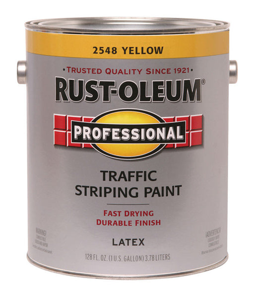 Pintura de un solo paso Rust-Oleum Professional Traffic Yellow, 1 galón (paquete de 2).