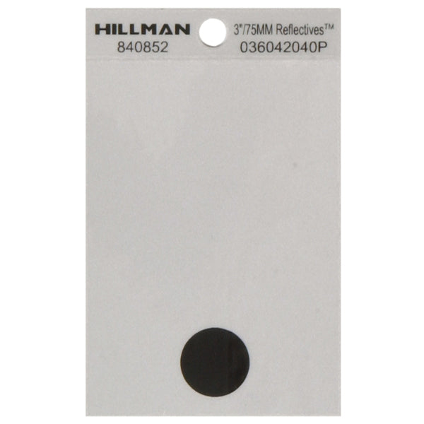 Hillman - Cinta adhesiva reflectante negra Mylar de 3 pulgadas con caracteres especiales, 1 unidad (paquete de 6)