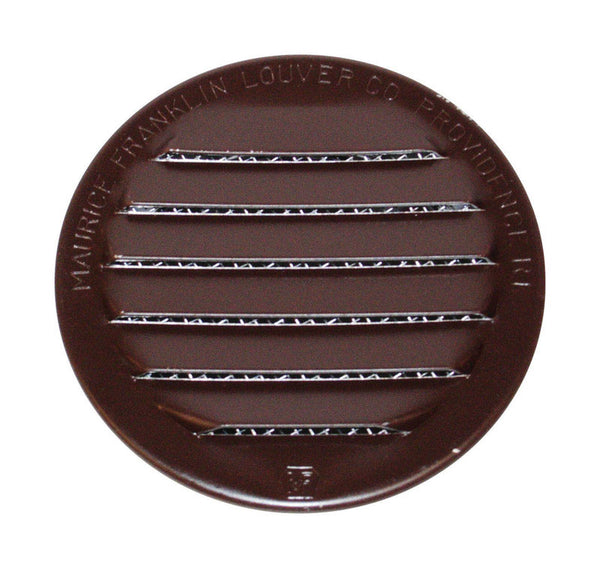 Rejilla de ventilación Maurice Franklin de 1,5 pulg. de ancho x 1,5 pulg. de largo, de aluminio marrón brillante