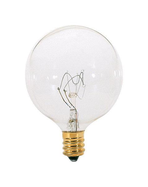Satco 25 W G16.5 Decorative Incandescent Bulb E12 (Candelabra) Soft White (Pack of 25)