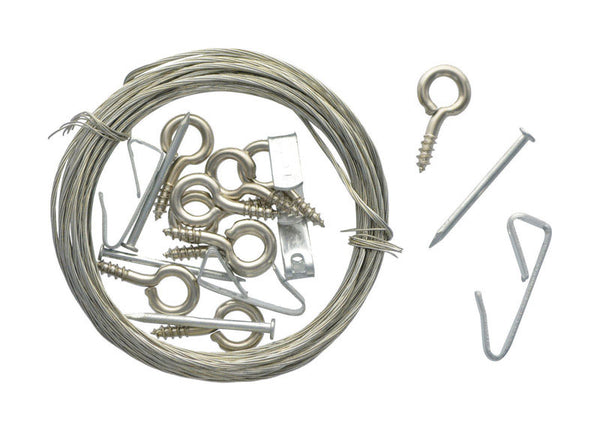 HILLMAN OOK Brass-Plated Hanger Picture Hanging Kit 100 lb 14 pk