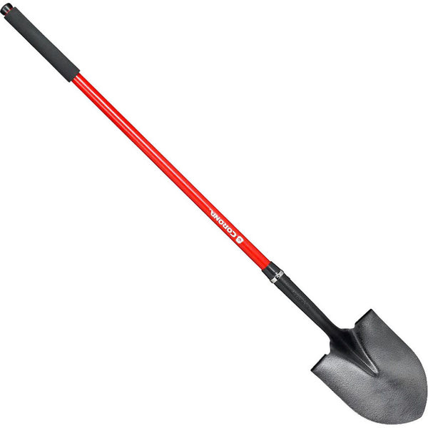 Pala de punta redonda con mango de fibra de vidrio