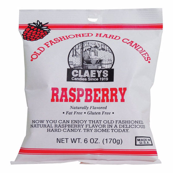 Caramelo duro de frambuesa estilo antiguo CLAEYS, 6 oz.