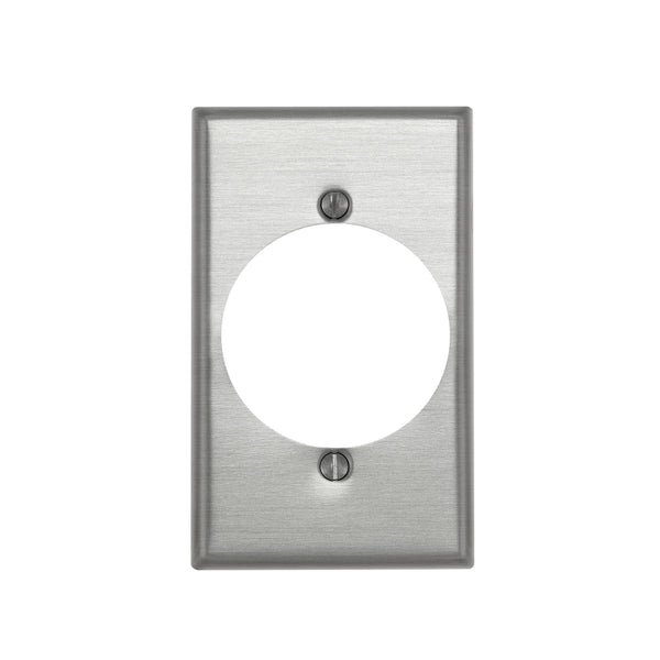 Leviton 1 gang Aluminum Single Outlet Wall Plate 1 pk